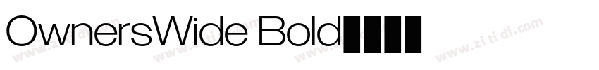 OwnersWide Bold字体转换